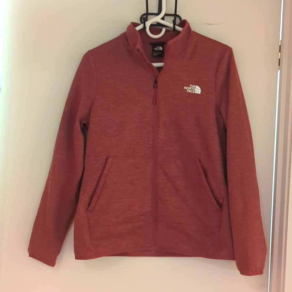 The North Face light fleece lined jacket. Women's size M,light red heather color